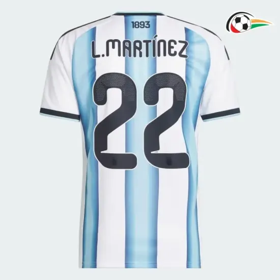 Camisa Titular L.Martínez 22 Argentina 2026 Azul/Branco