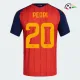 Camisa Titular Pedri 20 España 2026 Vermelho/Azul