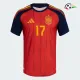 Camisa Titular Williams.Jr 17 España 2026 Vermelho/Azul
