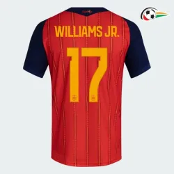 Camisa Titular Williams.Jr 17 España 2026 Vermelho/Azul