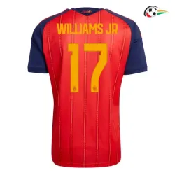 Camisa Titular Williams Jr 17 España 2026 Vermelho/Azul