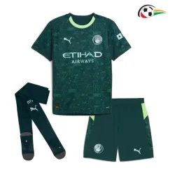 Camisa 4 Infantil Manchester City 2025/2026 Verde
