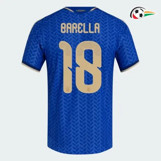 Camisa Titular Barella 18 Italia 2026 Azul