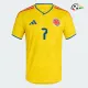 Camisa Titular Luis Días 7 Colombia 2026 Amarelo