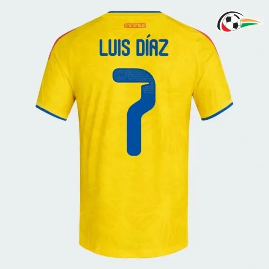 Camisa Titular Luis Días 7 Colombia 2026 Amarelo