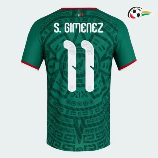 Camisa Titular S.Gimenez 11 México 2026 Verde
