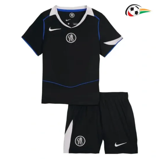 Camisa Alternativa Infantil Chelsea 2025/2026 Preto