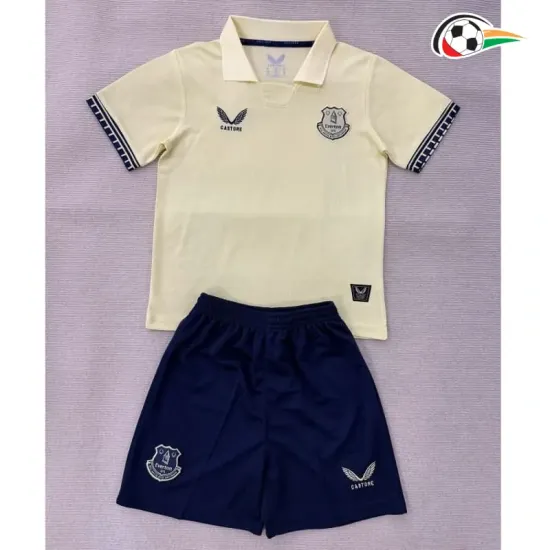 Camisa Reserva Infantil Everton FC 2025/2026 Bege