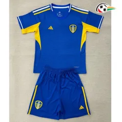 Camisa Reserva Infantil Leeds United 2025/2026 Azul
