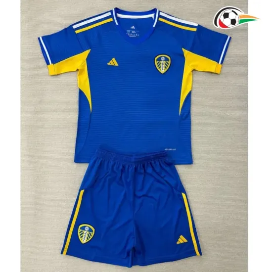 Camisa Reserva Infantil Leeds United 2025/2026 Azul
