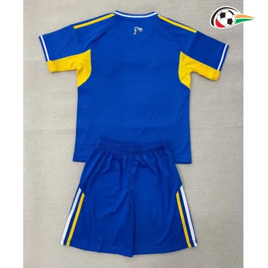 Camisa Reserva Infantil Leeds United 2025/2026 Azul