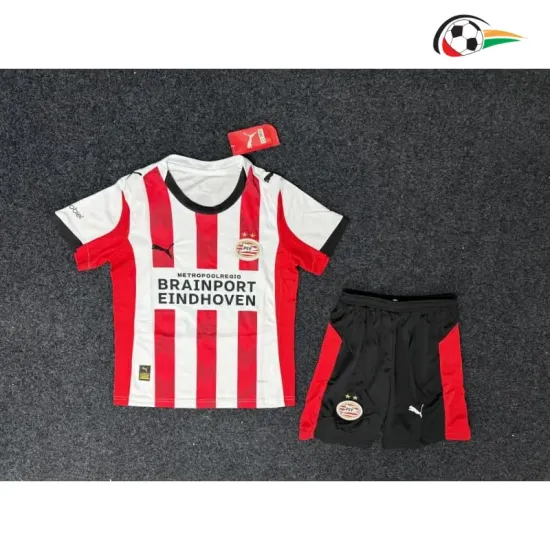 Camisa Titular Infantil PSV Eindhoven 2025/2026 Vermelho/Branco