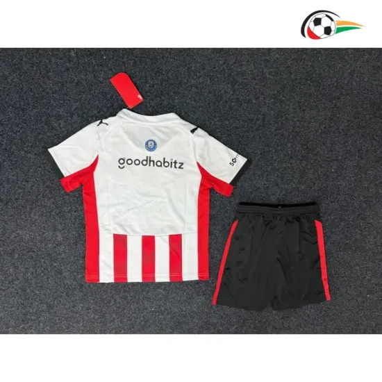 Camisa Titular Infantil PSV Eindhoven 2025/2026 Vermelho/Branco