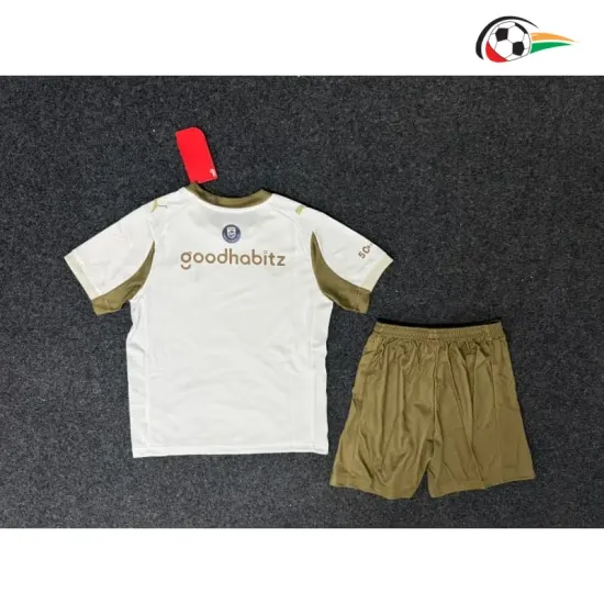 Camisa Alternativa Infantil PSV Eindhoven 2025/2026 Bege