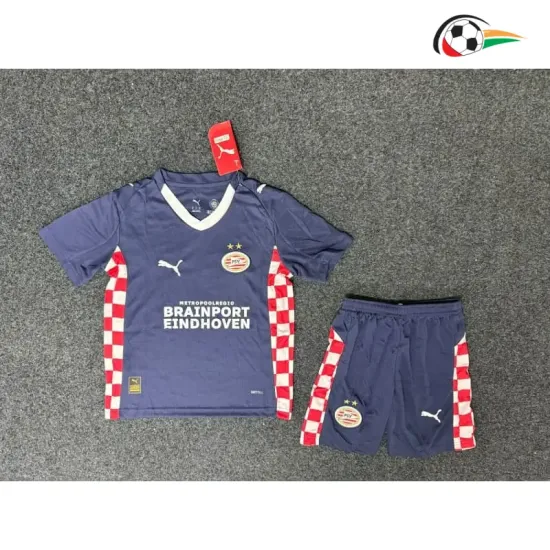Camisa Reserva Infantil PSV Eindhoven 2025/2026 Azul Marinho