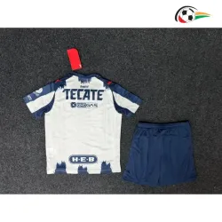 Camisa Titular Infantil Monterrey 2025/2026 Branco/Azul Marinho