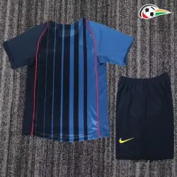 Camisa Retrô Reserva Infantil Barcelona 2004/05 Azul Marinho