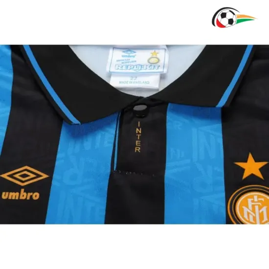 Camisa Retrô Titular Infantil Inter de Milan 1992/94 Azul/Preto