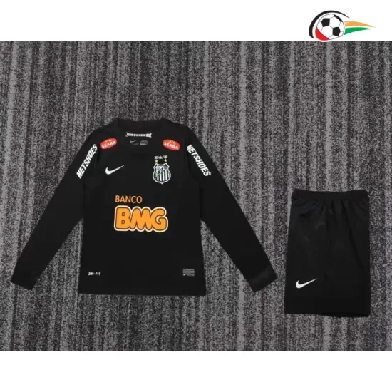 Camisa Retrô Infantil Santos FC 2013 Preto Manga Longa