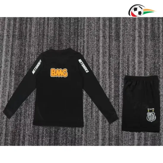 Camisa Retrô Infantil Santos FC 2013 Preto Manga Longa