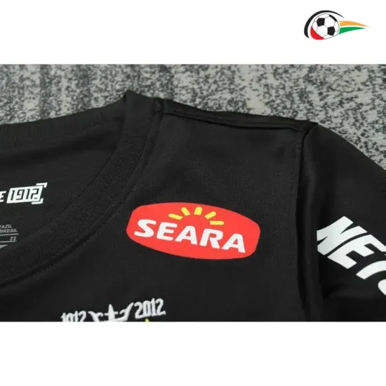 Camisa Retrô Infantil Santos FC 2013 Preto Manga Longa