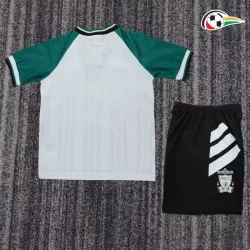 Camisa Retrô Reserva Infantil Liverpool 1993/95 Branco/Verde