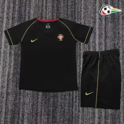 Camisa Retrô Reserva Infantil Portugal 2006 Preto