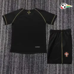 Camisa Retrô Reserva Infantil Portugal 2006 Preto