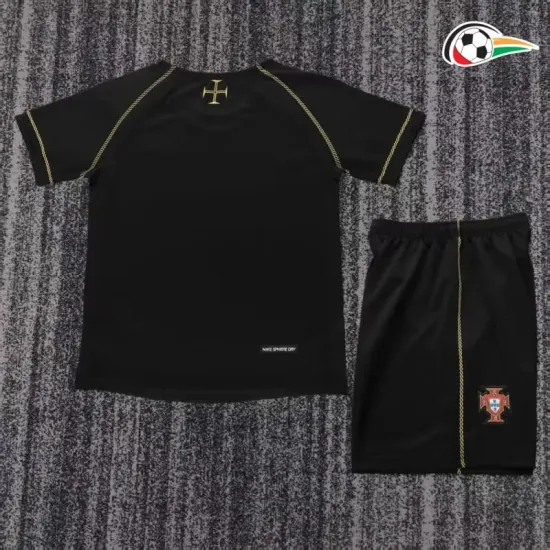 Camisa Retrô Reserva Infantil Portugal 2006 Preto
