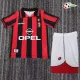 Camisa Retrô Titular Infantil AC Milan 1997/98 Vermelho/Preto
