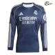 Camisa Reserva Real Madrid 2025/2026 Azul Marinho com Patch HP Manga Longa
