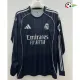 Camisa Reserva Real Madrid 2025/2026 Azul Marinho com Patch HP Manga Longa