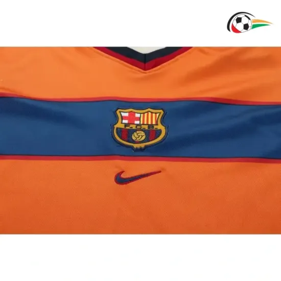 Camisa Retrô Alternativa Infantil Barcelona 1998/99 Laranja