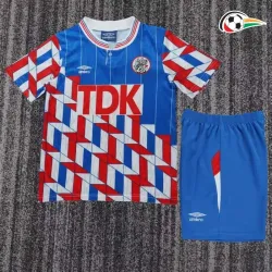 Camisa Retrô Reserva Infantil Ajax 1989/90 Azul/Vermelho
