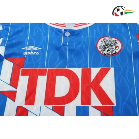 Camisa Retrô Reserva Infantil Ajax 1989/90 Azul/Vermelho