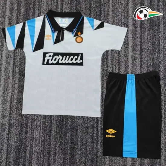 Camisa Retrô Reserva Infantil Inter de Milan 1992/93 Branco