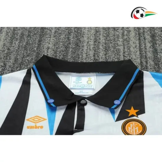 Camisa Retrô Reserva Infantil Inter de Milan 1992/93 Branco