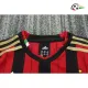 Camisa Retrô Titular Infantil AC Milan 2013/14 Vermelho/Preto Manga Longa