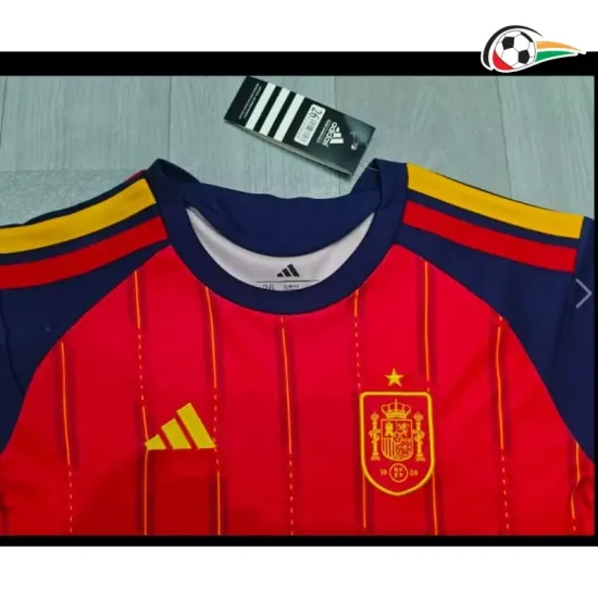 Camisa Titular Infantil España 2026 Vermelho/Azul