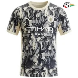 Camisa Manchester City 2025/2026 Edição Especial "Year of the Horse" Cinza/Preto
