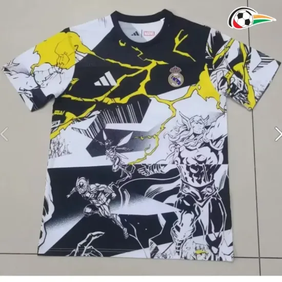 Camisa Real Madrid x Marvel 2025/2026 Edição Especial Preto