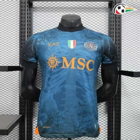 Camisa Versão Jogador Napoli 2025/2026 Edição Especial de Halloween Azul
