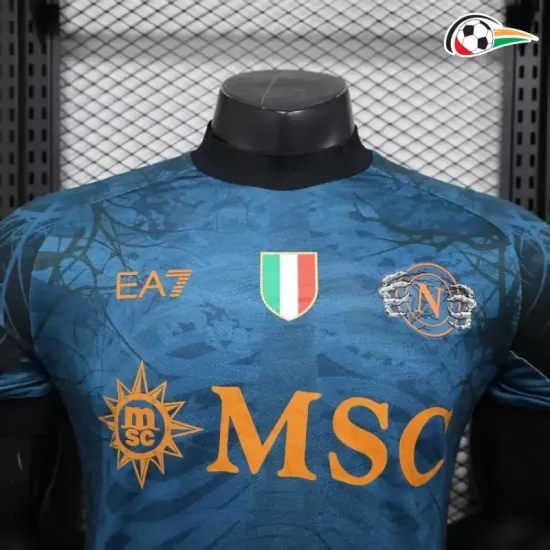 Camisa Versão Jogador Napoli 2025/2026 Edição Especial de Halloween Azul