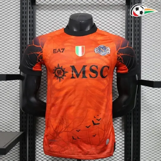 Camisa Versão Jogador Napoli 2025/2026 Edição Especial de Halloween Laranja