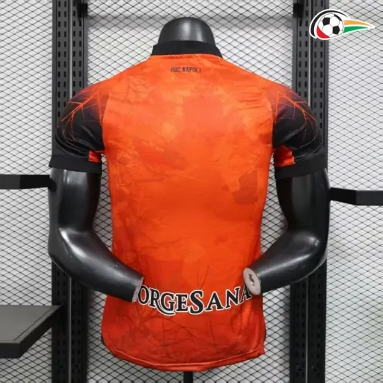 Camisa Versão Jogador Napoli 2025/2026 Edição Especial de Halloween Laranja