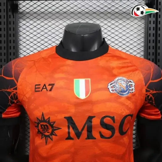 Camisa Versão Jogador Napoli 2025/2026 Edição Especial de Halloween Laranja