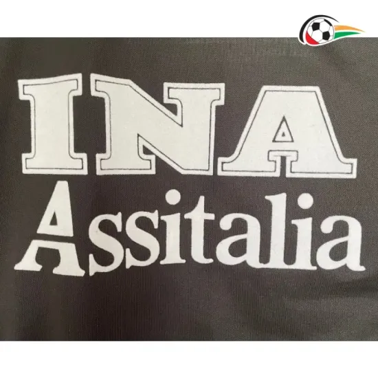 Camisa Retrô Alternativa AS Roma 1998/99 Preto/Laranja/Cinza Manga Longa