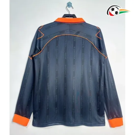 Camisa Retrô Alternativa AS Roma 1999/00 Azul Marinho Manga Longa