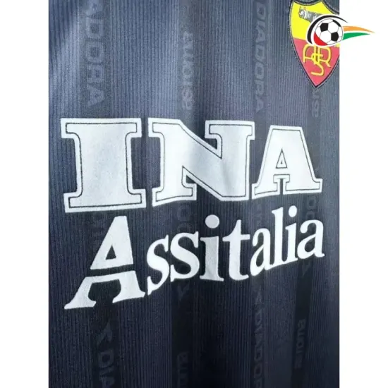 Camisa Retrô Alternativa AS Roma 1999/00 Azul Marinho Manga Longa