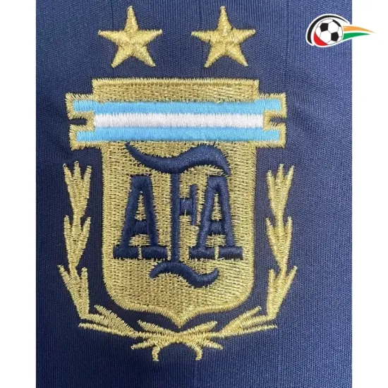 Camisa Retrô Reserva Argentina 2006 Azul Marinho Manga Longa